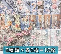 【P279】naco⋈﻿様 両面デザインペーパー 15枚 コラージュ 包装紙