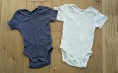 H&M オーガニックコットン ロンパース 2枚セット