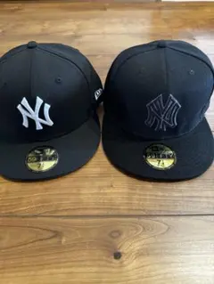 New Era ヤンキースキャップ 2個セット　59FIFTY 美品　黒