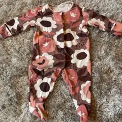 next baby 花柄足付きロンパース50-60