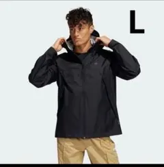 Adidas　スケートボーディング　防水 ナイロンジャケット Lサイズ ブラック