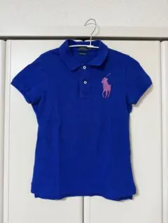 【美品】POLO RALPH LAUREN ポロシャツ ビックポニー ブルー