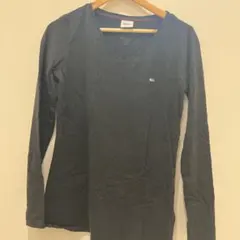 TOMMY JEANS ブラック Vネック 長袖Tシャツ L