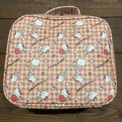 キティ ハローキティ メイクポーチ バニティポーチ チェック柄