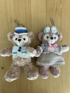 ダッフィー＆シェリーメイ　ぬいぐるみバッジ