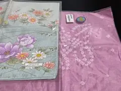 和柄と有松しぼりのハンカチ2枚セット