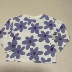 美品　ZARA 長袖カットソー　ロンT 花柄