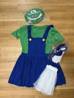 お値下げ✨️ルイージ風 コスプレXLサイズ 衣装 緑と青