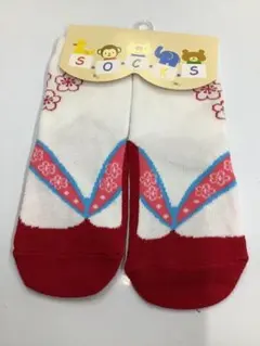 ベビー靴下　足袋柄　12〜15cm 滑り止め付き　女の子　七五三　新品