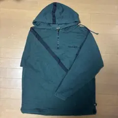 Timberland フード付きプルオーバー XS ダークグリーン　ハーフジップ