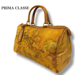 美品✨PRIMA CLASSE プリマクラッセ 地図柄 ミニボストンハンドバッグ