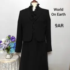 ワールドオンアース　極上美品　喪服　礼服　3点セットアップ　Мサイズ　黒色系