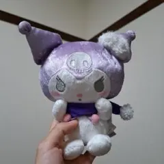 サンリオ ぬいぐるみ 紫色帽子付き