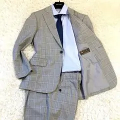 【ロロピアーナ】MOLTO BRAVO　スーツ　グレンチェック　L相当