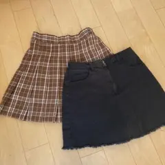 レピピ 黒デニムスカート M