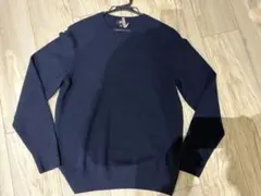 クリーニング済　ユニクロ　カシミア100 クルネックセーター Mサイズ　ネイビー