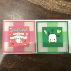 サンリオキャラクターズ クリアスクエア コースター2点セット☆