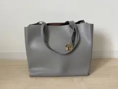 フルラ サリー トートバッグ 肩掛け A4収納可能 レザー グレー