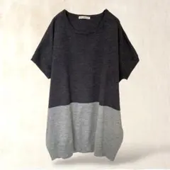 ナイスクラップ　チュニックニット　M　グレー　ドルマンスリーブ　ナチュラル　秋冬