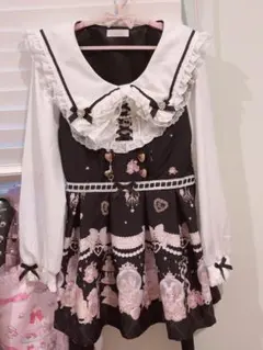LIZLISA 黒 Romantic Cosmetics柄セットアップ - メルカリ