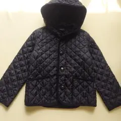 コムサイズム キルティングフードジャケット ブラック