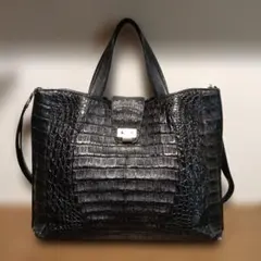 タグ付き✨定価22万 ココジョカーレ オーストリッチ 2way トートバッグ 