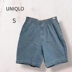 UNIQLO ショートパンツ S ブルー ウエストゴム