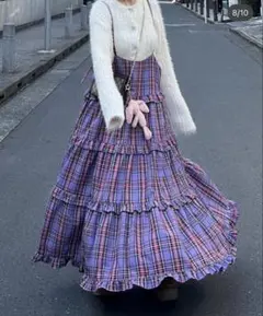 Alley by w closet チェック柄キャミワンピース