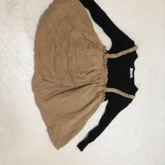 キッズ服 サイズ90 黒/ベージュ