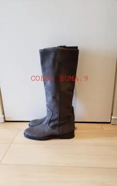 CORSO ROMA.9 コルソローマ ロングブーツ スエード ローヒール