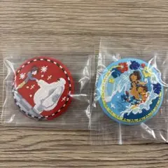 刺繍缶バッジ ディズニー2 ベイマックス スティッチ