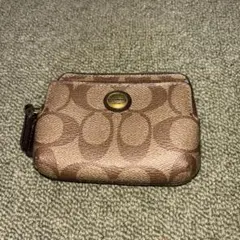 COACH コンパクトカードケース コインケース　ブラウン系