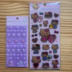 【正規品】キラキララインストーンシール　タイルシール　ハローキティ　2枚セット
