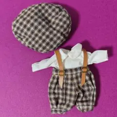 ③オビツ11・ねんどろいどどーる ブラウンチェック 制服3点セット ズボン