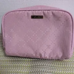 CELINE マカダム柄 ポーチ ピンク