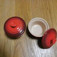 LE CREUSET ルクルーゼ レッド スタッキングラムカンセット - メルカリ