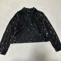 H&M スパンコールブラウス 長袖 ショート丈 14 パーティーのサムネイル