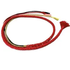 成人式用帯締め　赤×金糸　多彩な配色