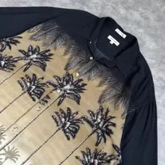 90s pierre cardin レーヨン100% アロハシャツ ヤシの木のサムネイル