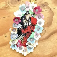 ハンドメイド　チャーム　狼と赤ずきん　バッチ　ブローチ　ワッペン