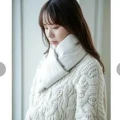 新品未使用　ビスク　ウィーブロック　ミニマフラー