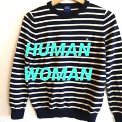 HUMAN WOMAN ストライプニット サイズＭ
