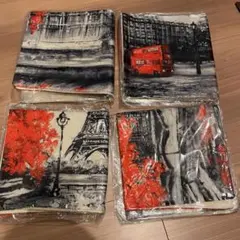 〇 コムバンク パリの油絵 クッションカバー 4枚セット 45×45cmのサムネイル