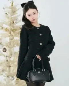 Darich ボックスプリーツツイードミニワンピース　FL