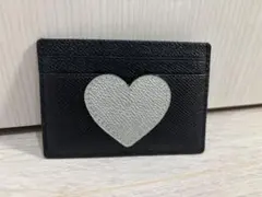 新品未使用　COACH レザー ハート型カードケース 黒