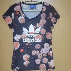 adidas 花柄 半袖Tシャツ UK 12