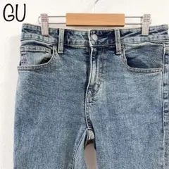 【GU】スリムフレアジーンズNTQ　デニムパンツ　ブルー　S