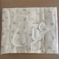 おくるみ・ビブセット カラフル動物柄