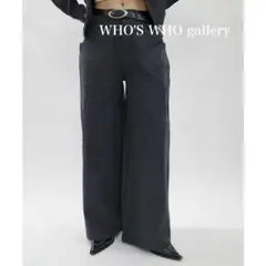 【WHO'S WHO gallery】エンボス加工スラックス HiNT パンツ