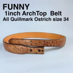 FUNNY ALL QuillOstrich Belt 1inch size34のサムネイル